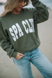 Spa Club Crew Neck Sweatshirt | Lucky Owl Online now