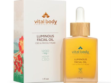 Luminous: CBD Facial Oil (1 oz.   1200 mg) | Vital Body Therapeutics For Cheap