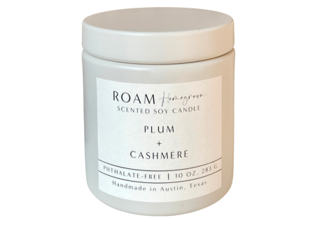 Plum + Cashmere 10 oz Candle | ROAM Homegrown Online Hot Sale