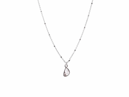 Diamond Slice Sterling Silver Necklace | Liv & B Cheap