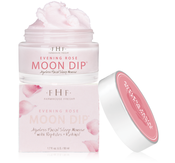 Evening Rose Moon Dip® Ageless Facial Sleep Mousse with Peptides + Retinol | Farmhouse Fresh Online