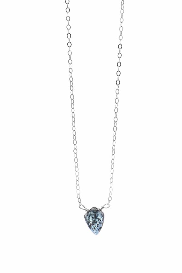 Insightful Teal Kyanite Sterling Silver Necklace | Liv & B Online now