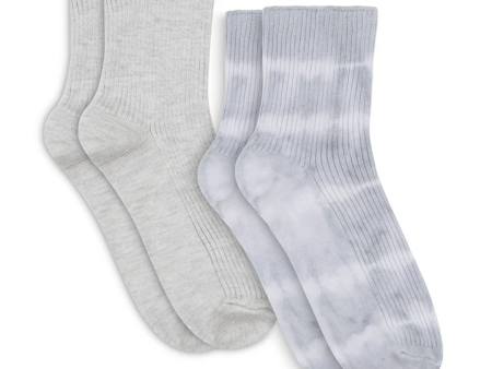 Women s Plant Dyed Quarter Crew Sock 2PK - Oxford | Lemon Online