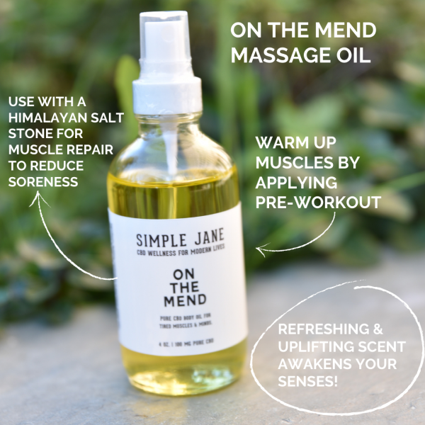 On The Mend CBD Massage Oil - 4oz | Simple Jane Fashion