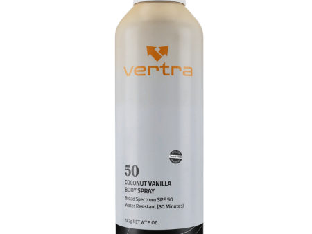 Coconut Vanilla Sunscreen Body Spray SPF 50 | Vertra Sale