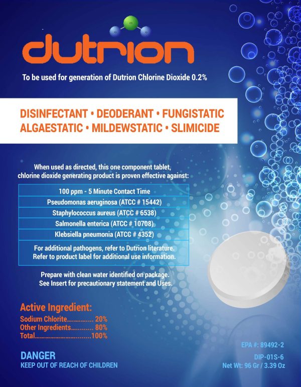 DUTRION Tablet - EPA-Registered Disinfectant Bulk Pack (From $1 Per 32oz) | Ecodioxide on Sale