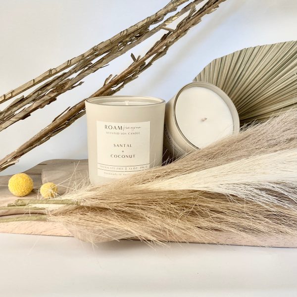 Santal + Coconut 10 oz Candle | ROAM Homegrown Online