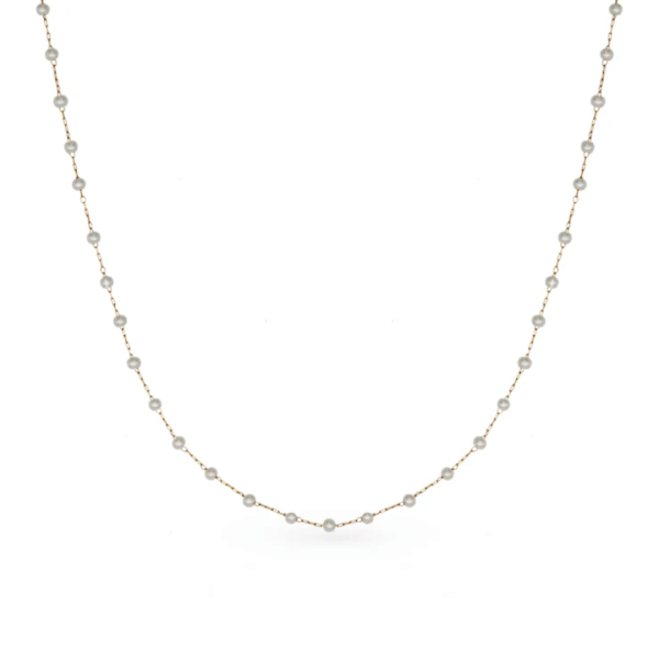 Dainty Pearl Short GG Gold Necklace | Love You More Hot on Sale