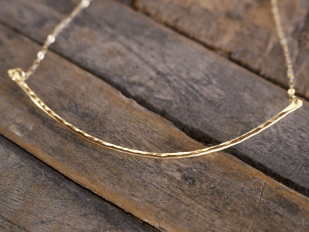 Rounded 14K Gold Fill Bar Necklace | Liv & B For Cheap