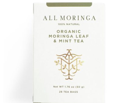 Premium Organic Moringa Leaf, Mint And Chamomile Herbal Tea 28 Tea Bags | All Moringa Sale