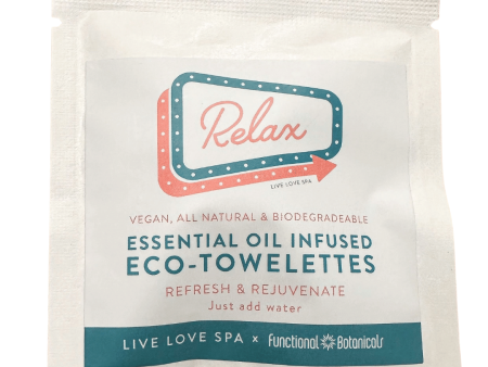 Essential Oil Infused Eco-Towelettes - Single Sachet | Live Love Spa x Functional Botanicals For Discount