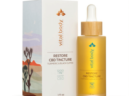 Restore: CBD + Turmeric Tincture (1 oz.   1200 mg) | Vital Body Therapeutics For Discount