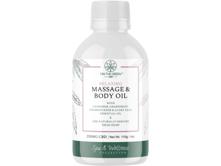 Relaxing Massage & Body Oil 250MG Broad Spectrum CBD Oil - On The Green Cheap