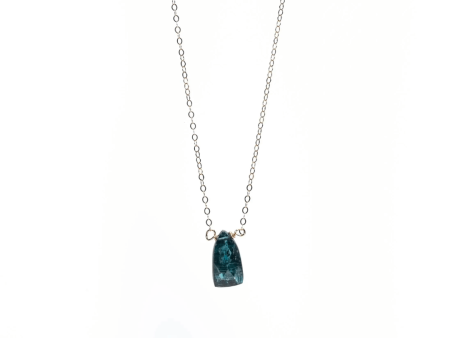 Insightful Teal Kyanite Sterling Silver Necklace | Liv & B Online now