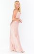 Tuscany Maxi Slip Dress ~ Rose Gold Luxe Satin Hot on Sale