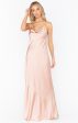 Tuscany Maxi Slip Dress ~ Rose Gold Luxe Satin Hot on Sale