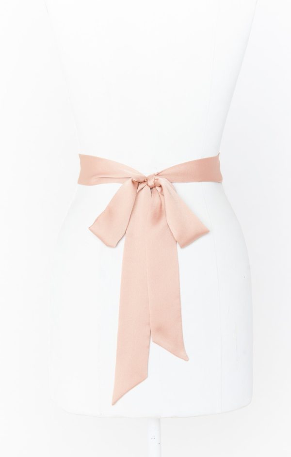 Bridesmaid Sash ~ Rose Gold Luxe Satin on Sale