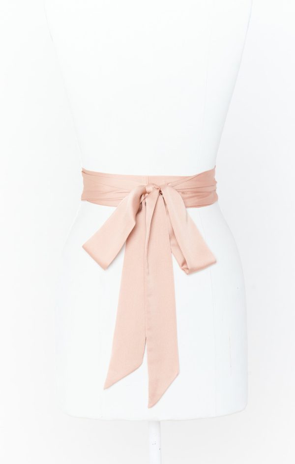 Bridesmaid Sash ~ Rose Gold Luxe Satin on Sale