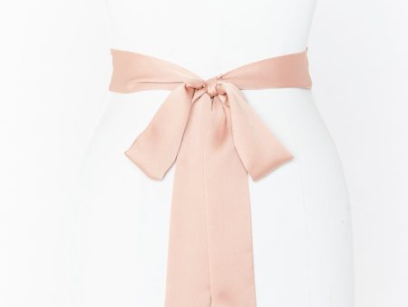 Bridesmaid Sash ~ Rose Gold Luxe Satin on Sale