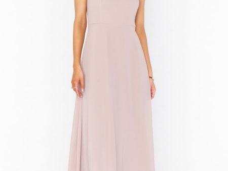 Faith Maxi Dress ~ Soft Beige Chiffon For Cheap