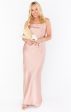 Tuscany Maxi Slip Dress ~ Rose Gold Luxe Satin Hot on Sale