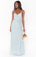 Liz Maxi Dress ~ Silver Sage Crisp For Sale