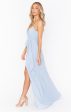 Liz Maxi Dress ~ Steel Blue Chiffon Online now