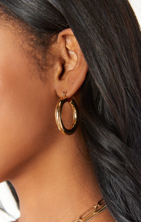 LUV AJ x SIVAN AYLA Havana Hoop Earrings ~ Gold Online now