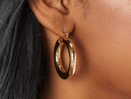 LUV AJ x SIVAN AYLA Havana Hoop Earrings ~ Gold Online now