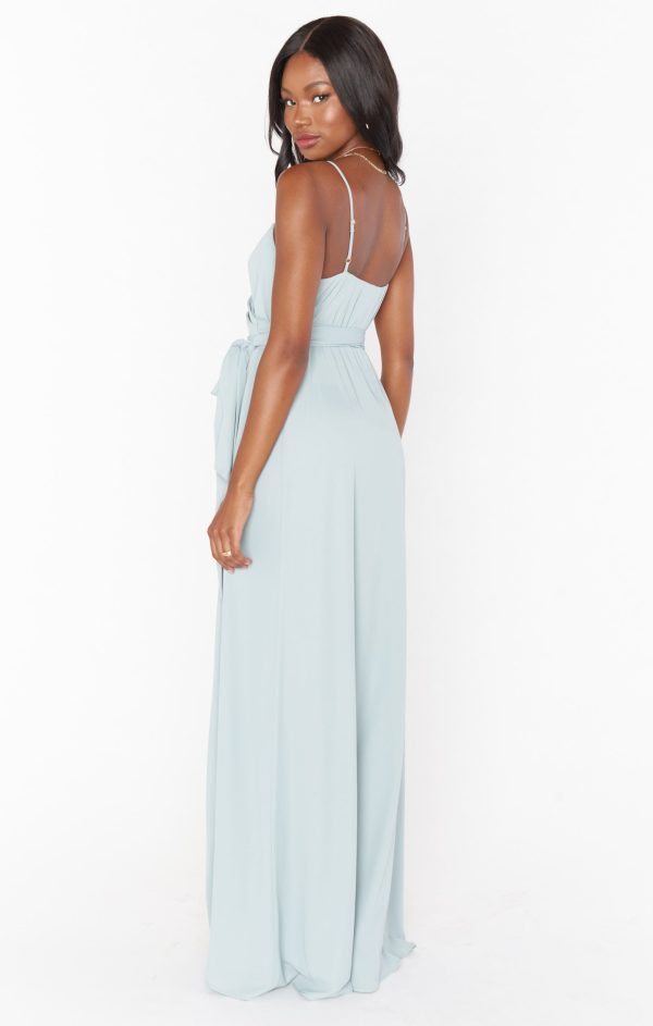 Liz Maxi Dress ~ Silver Sage Crisp For Sale