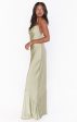 Tuscany Maxi Slip Dress ~ Moss Green Luxe Satin Online now