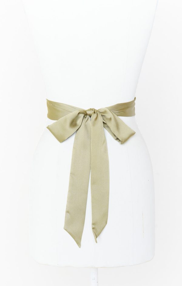 Bridesmaid Sash ~ Moss Green Luxe Satin Online Hot Sale