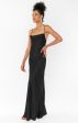 Tuscany Maxi Slip Dress ~ Black Luxe Satin Cheap