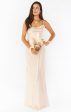 Tuscany Maxi Slip Dress ~ Champagne Luxe Satin Online